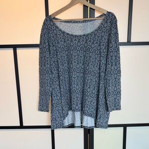 J Jill Pure Jill back tie print tunic Pima cotton. Size XL PETITE Pima cotton